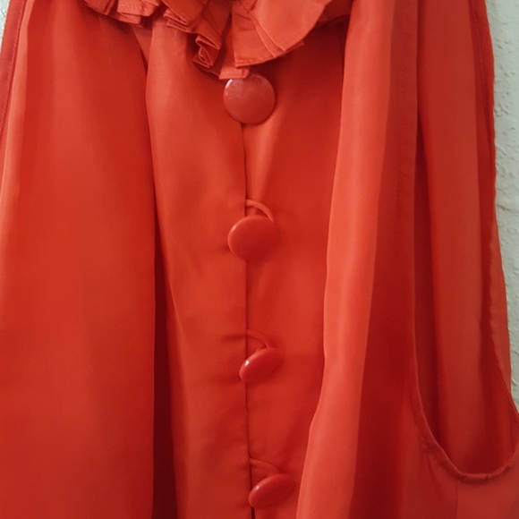 J.CREW red silk blouse - Picture 3 of 5